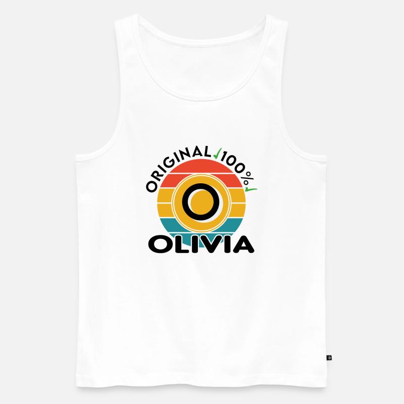 Olivia - Männer Premium Bio Tank Top - Weiß