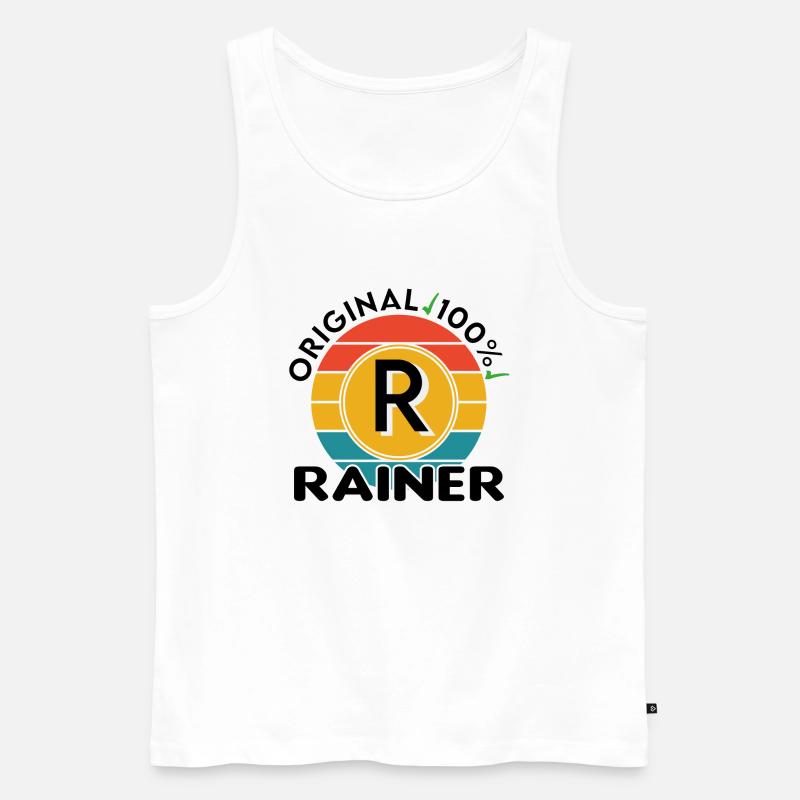 Rainer - Männer Premium Bio Tank Top - Weiß