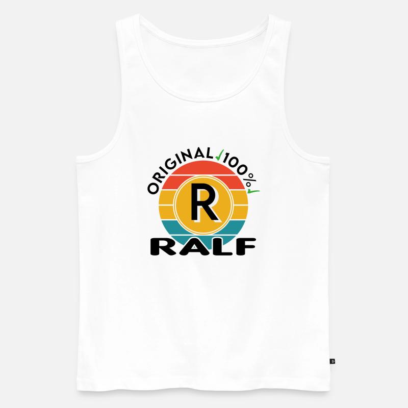 Ralf - Männer Premium Bio Tank Top - Weiß