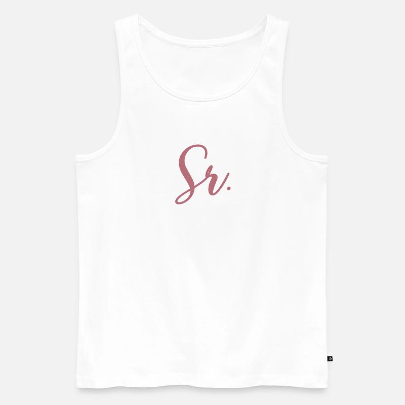 Sr. Verlobungsgeschenk Bräutigam wird Hochzeitsfeier - Männer Premium Bio Tank Top - Weiß