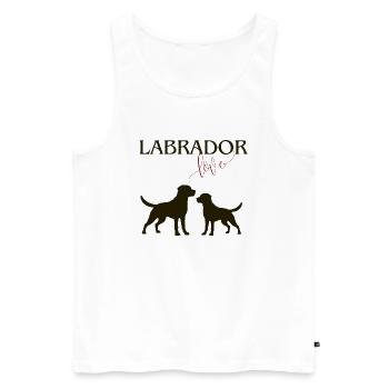 Labrador Love. - Männer Premium Bio Tank Top - Weiß - Vorne - AI Model Male 178 light (178cm)