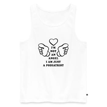 I'm not an angel I'm just a podiatrist - Men's Premium Organic Tank Top - white - Front - AI Model Male 178 light (178cm)
