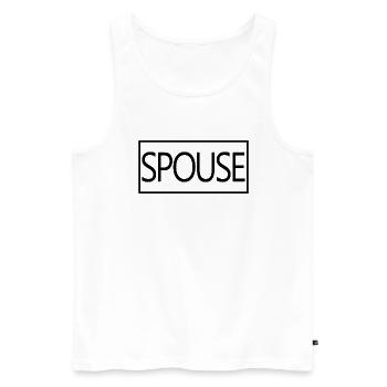 Ehepartner Matching Paar Männer & Frauen Hochzeitstag - Männer Premium Bio Tank Top - Weiß - Vorne - Michal (187cm)