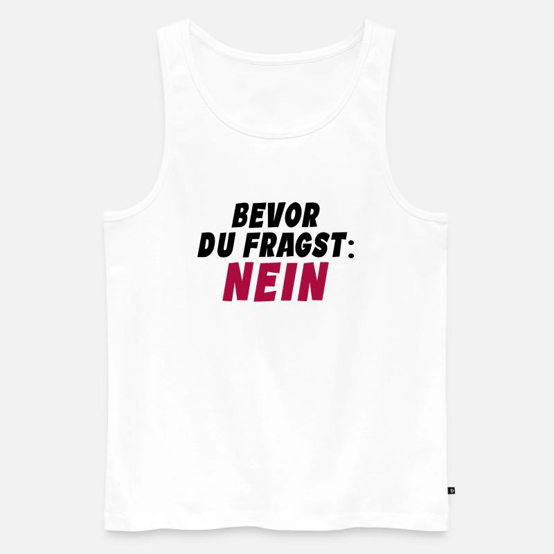 Klarer Durchblick - Männer Premium Bio Tank Top - Weiß