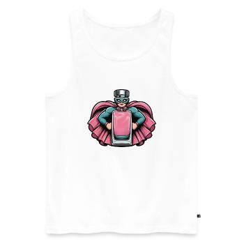 Miss Parfum - Männer Premium Bio Tank Top - Weiß - Vorne - AI Model Male 178 light (178cm)
