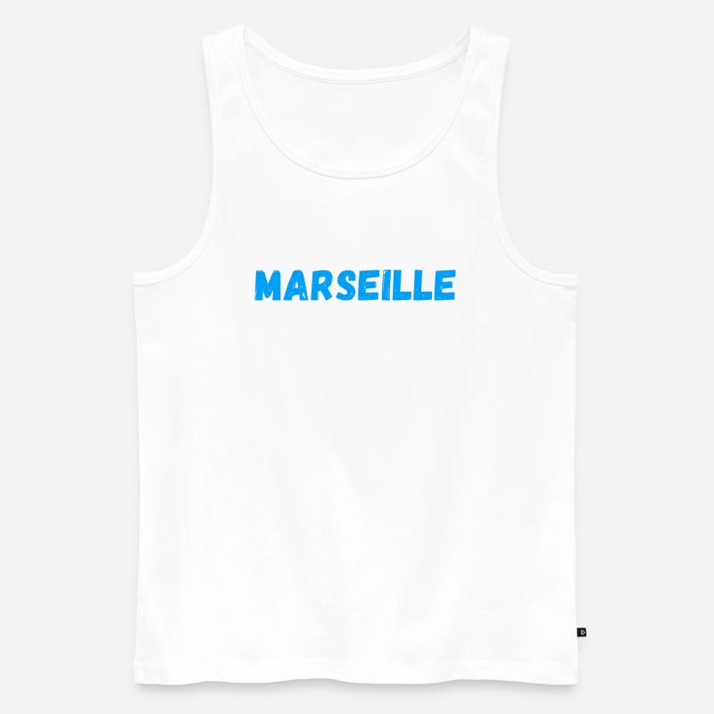 Marseille cité phocéenne - Débardeur bio Premium Homme - blanc