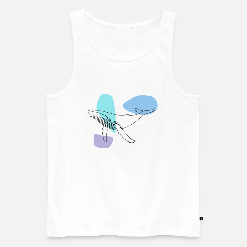Wal - Buckelwal - Meeressäuger - Geschenk - Männer Premium Bio Tank Top - Weiß