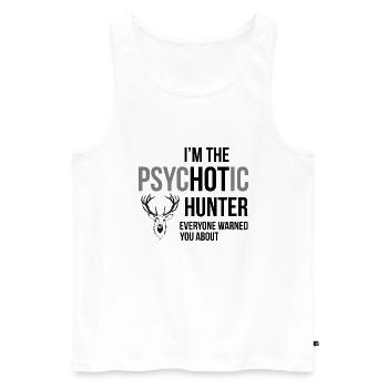 Jäger Lustiger Spruch Geschenkidee - Männer Premium Bio Tank Top - Weiß - Vorne - Michal (187cm)