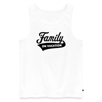 Famille En Vacances (Vacances En Famille / Noir) - Débardeur bio Premium Homme - blanc - Devant - Michal (187cm)