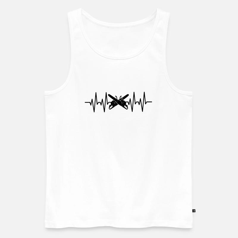 Holzfäller Geschenk Forstwirt - Männer Premium Bio Tank Top - Weiß