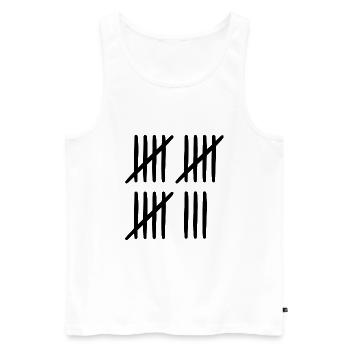 Tally 18 years old 18th birthday black - Men's Premium Organic Tank Top - white - Front - Michal (187cm)