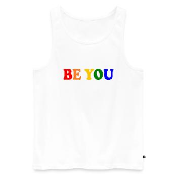 Be you - Débardeur bio Premium Homme - blanc - Devant - Michal (187cm)