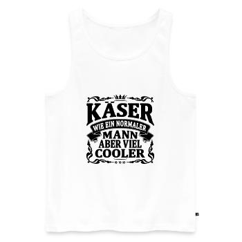 käser aber viel cooler - Männer Premium Bio Tank Top - Weiß - Vorne - Michal (187cm)