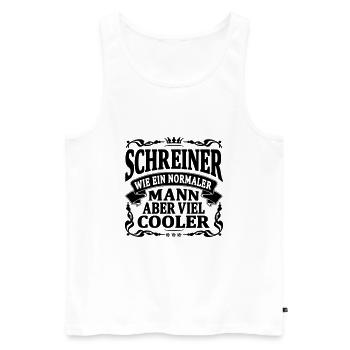 schreiner aber viel cooler - Männer Premium Bio Tank Top - Weiß - Vorne - Michal (187cm)