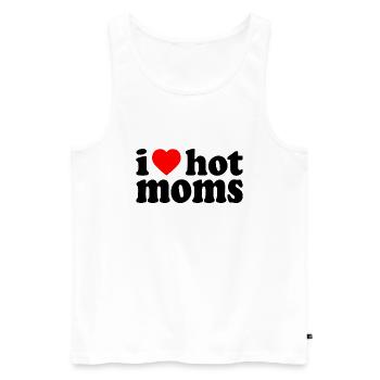 I love hot moms - Männer Premium Bio Tank Top - Weiß - Vorne - Michal (187cm)