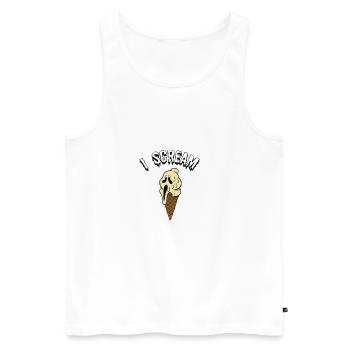 I Scream Ice - Premium Design - Men's Premium Organic Tank Top - white - Front - AI Model Male 178 light (178cm)