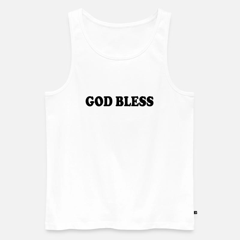 God bless - Männer Premium Bio Tank Top - Weiß