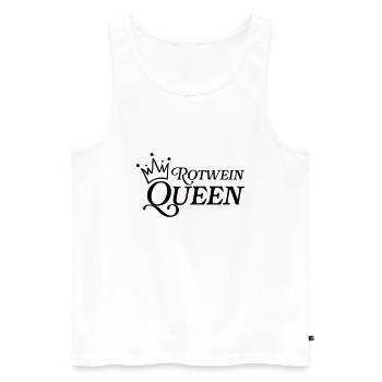 Rotwein Queen - Männer Premium Bio Tank Top - Weiß - Vorne - Michal (187cm)