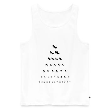 Frauensehtest - Männer Premium Bio Tank Top - Weiß - Vorne - Michal (187cm)