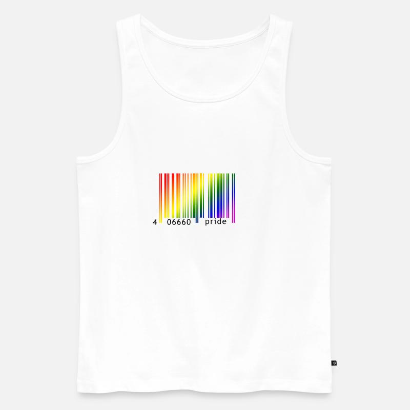 Devil Rainbow Pride - Männer Premium Bio Tank Top - Weiß