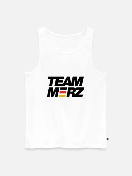 Team Merz - Kanzler - Männer Premium Bio Tank Top - Weiß