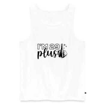 Ich bin 29 plus 1, Mittelfinger 30. Geburtstag - Männer Premium Bio Tank Top - Weiß - Vorne - Michal (187cm)