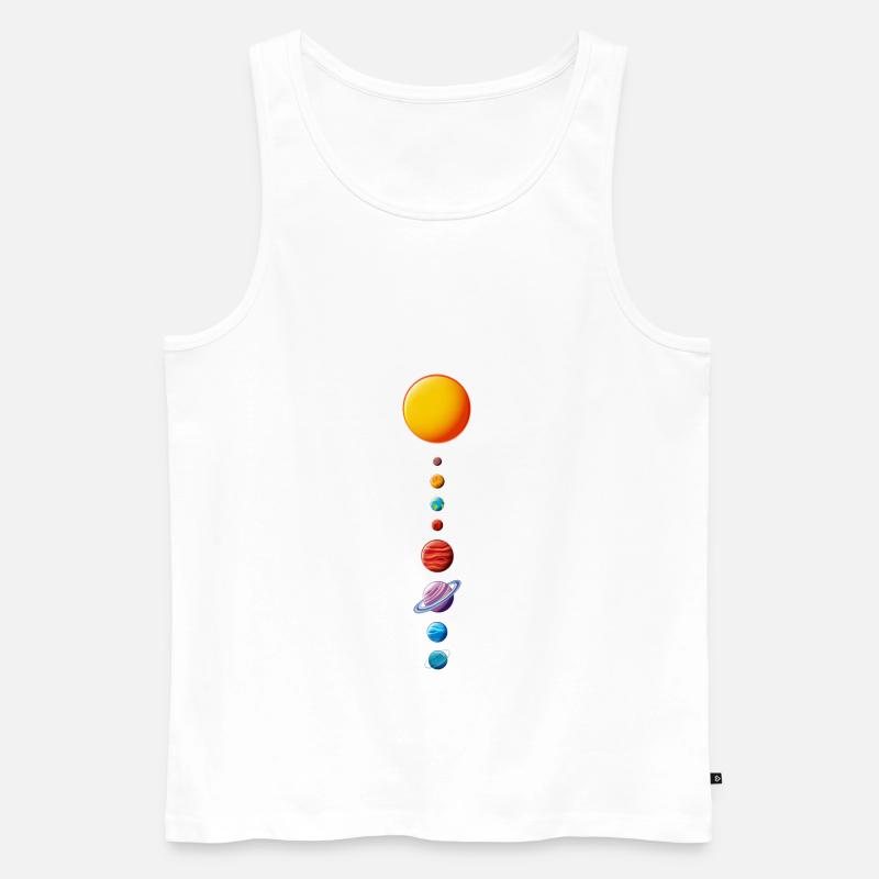 Unser Sonnensystem - Männer Premium Bio Tank Top - Weiß