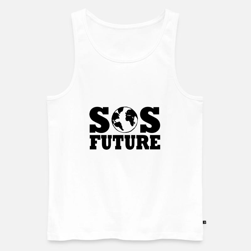 Sos future - Männer Premium Bio Tank Top - Weiß