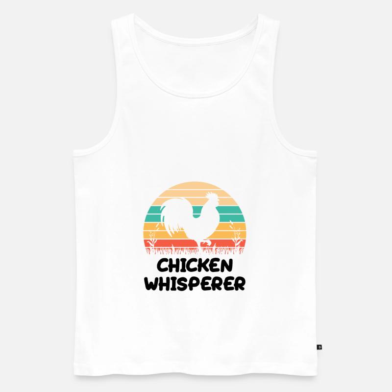 Chicken Whisperer - Männer Premium Bio Tank Top - Weiß