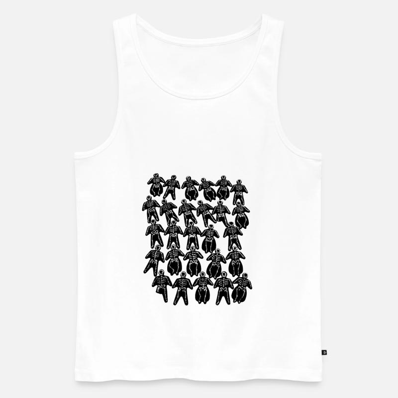 Schlauchblume schwarz - Männer Premium Bio Tank Top - Weiß