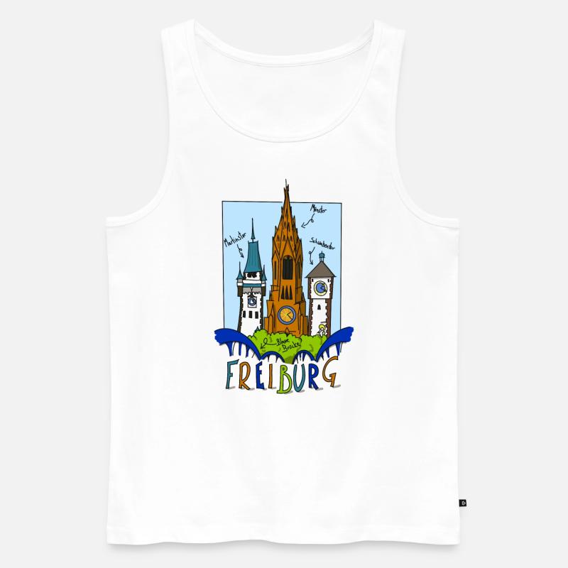 Freiburg - Männer Premium Bio Tank Top - Weiß