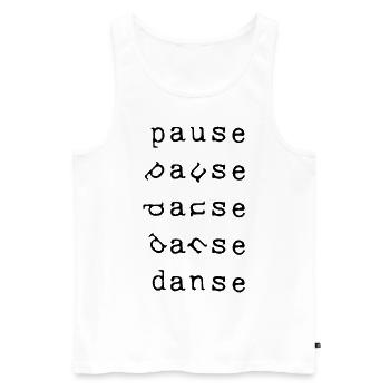 Danse - Débardeur bio Premium Homme - blanc - Devant - Michal (187cm)