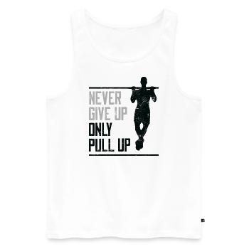 Fitness Motivation - Männer Premium Bio Tank Top - Weiß - Vorne - AI Model Male 178 light (178cm)