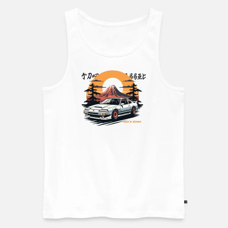 JDM Graphic Tee - Männer Premium Bio Tank Top - Weiß