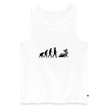 Evolution Speedway - Männer Premium Bio Tank Top - Weiß - Vorne - Michal (187cm)