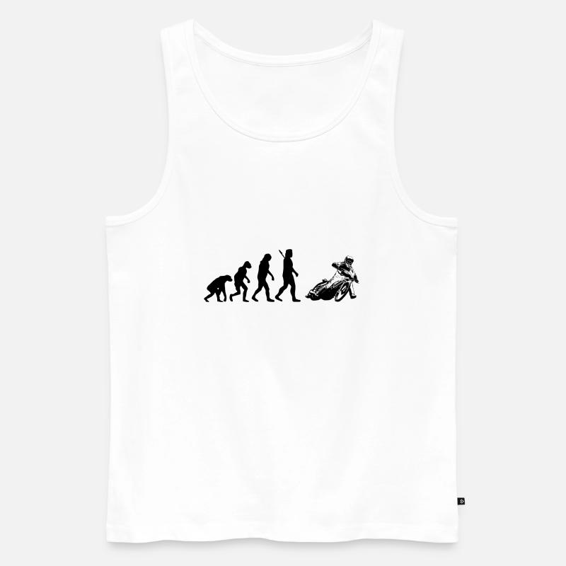 Evolution Speedway - Men's Premium Organic Tank Top - white