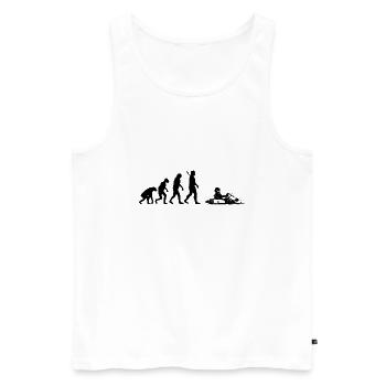Evolution Karting - Go Kart - Race Kart - Kart - Men's Premium Organic Tank Top - white - Front - AI Model Male 178 light (178cm)