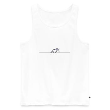 schlafendes Einhorn - Männer Premium Bio Tank Top - Weiß - Vorne - AI Model Male 178 light (178cm)