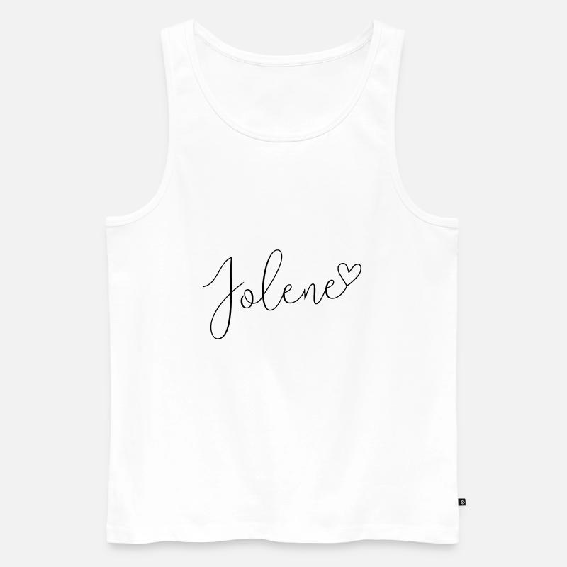Jolene Name Vorname Mädchen - Männer Premium Bio Tank Top - Weiß