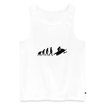 Evolution Snowmobile - Men's Premium Organic Tank Top - white - Front - AI Model Male 178 light (178cm)