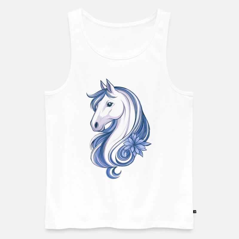 Süßes Pferd - Männer Premium Bio Tank Top - Weiß