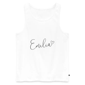 Emilia Name First Name Girl - Men's Premium Organic Tank Top - white - Front - Michal (187cm)