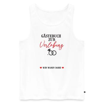 Gästebuch Verlobung Gästeliste Hochzeit Ehe Heirat - Männer Premium Bio Tank Top - Weiß - Vorne - Michal (187cm)