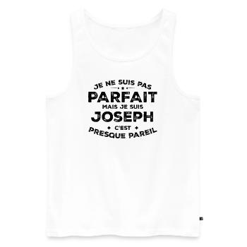 Joseph A First Name, An Attitude Humor Joseph - Men's Premium Organic Tank Top - white - Front - Michal (187cm)