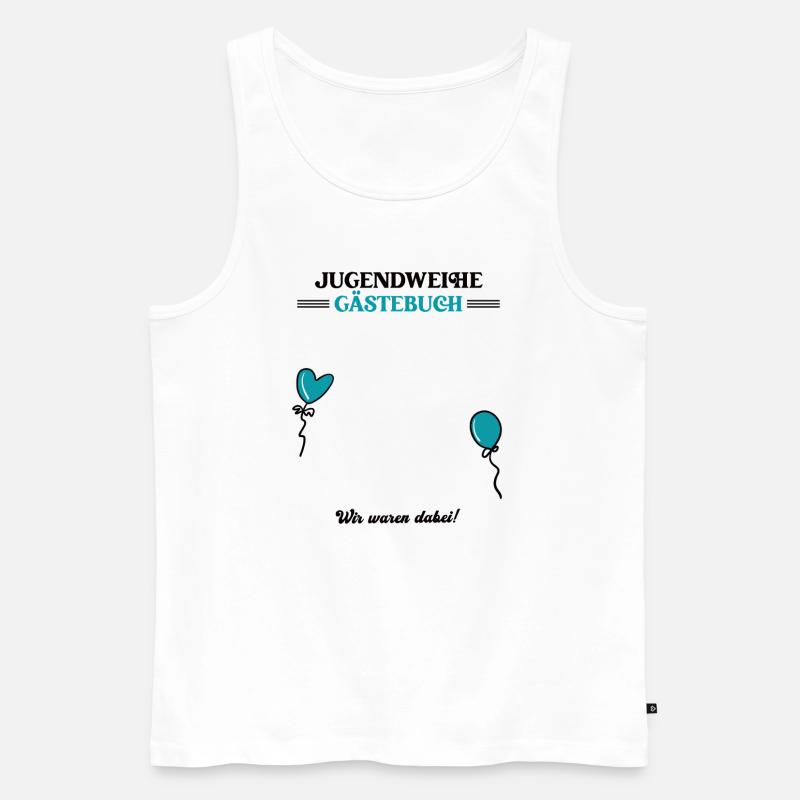 Jugendweihe Gästebuch Jugendfeier Erwachsenwerden - Männer Premium Bio Tank Top - Weiß