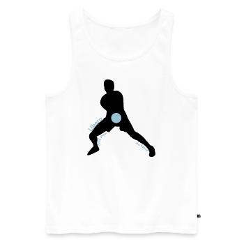Libero seulement de la douleur, pas de gloire - Débardeur bio Premium Homme - blanc - Devant - AI Model Male 178 light (178cm)
