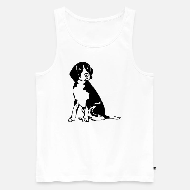 Beagle - Männer Premium Bio Tank Top - Weiß
