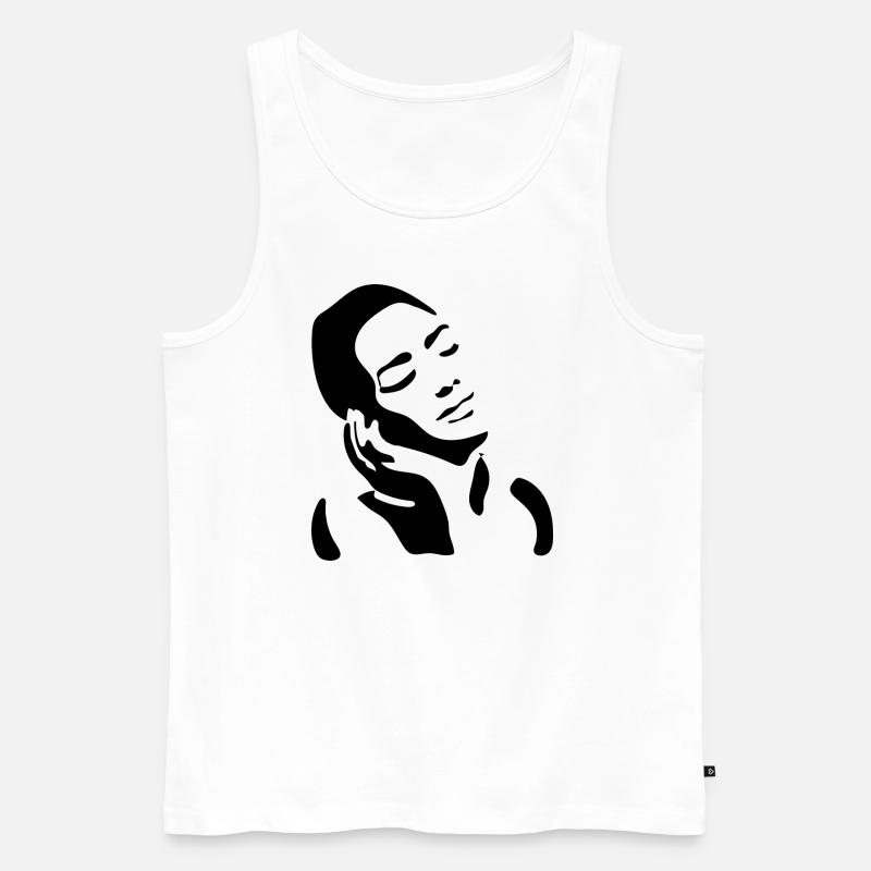 Lady in black - Männer Premium Bio Tank Top - Weiß