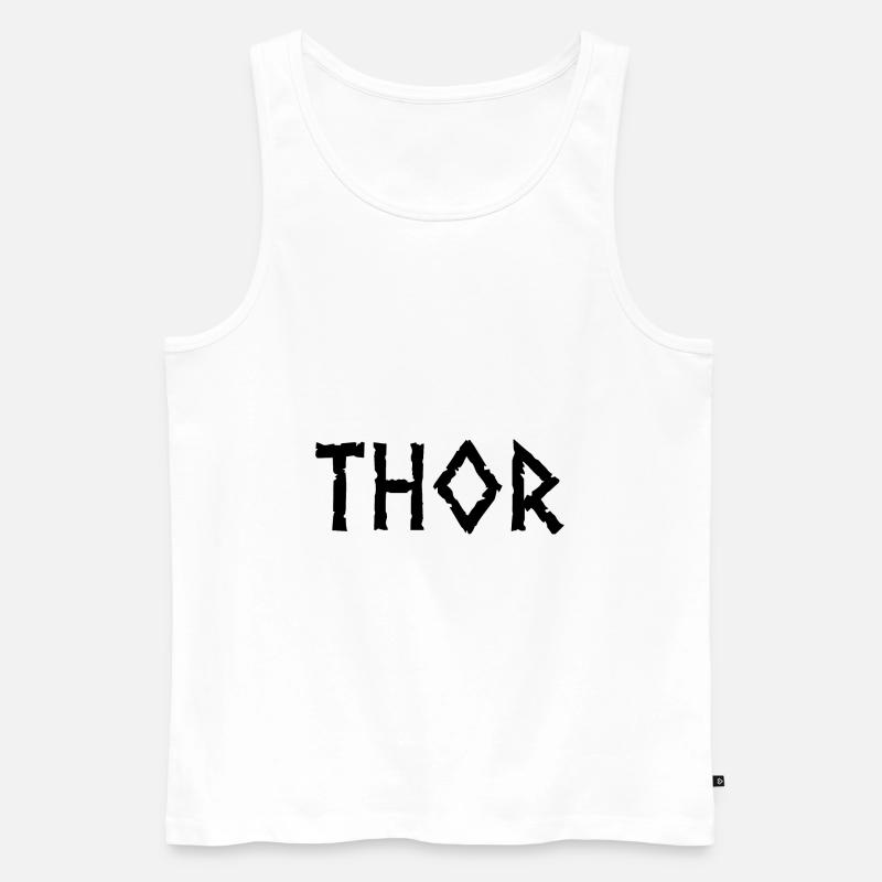Thor - Männer Premium Bio Tank Top - Weiß