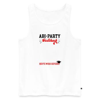 Abifeier Abi Party Abiturfeier Abiball Abiturball - Männer Premium Bio Tank Top - Weiß - Vorne - AI Model Male 178 light (178cm)